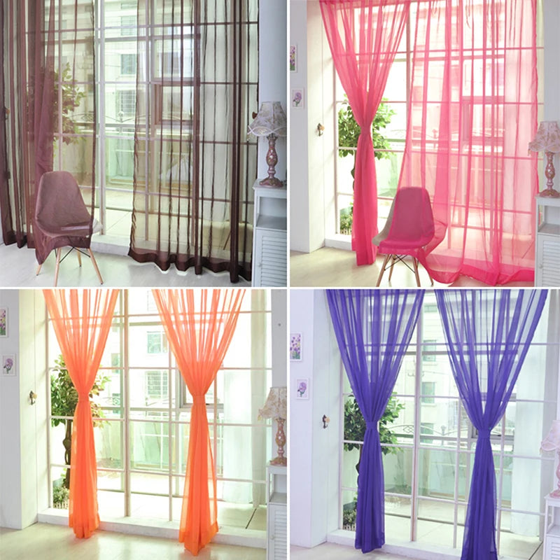 Sheer Gauze Curtain Panel – Modern Light Luxury 100% Polyester Sheer Curtain Panel Richie's