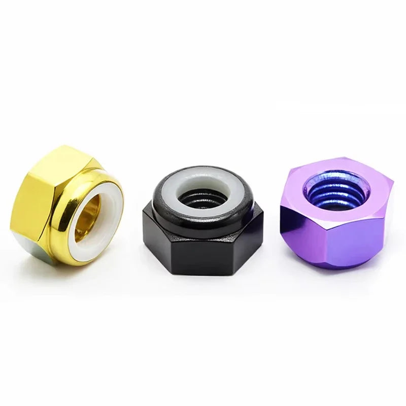 TC4 Titanium Alloy Nyloc Self-Locking Hex Nuts M4–M12 Titanium Lock Nuts Richie's