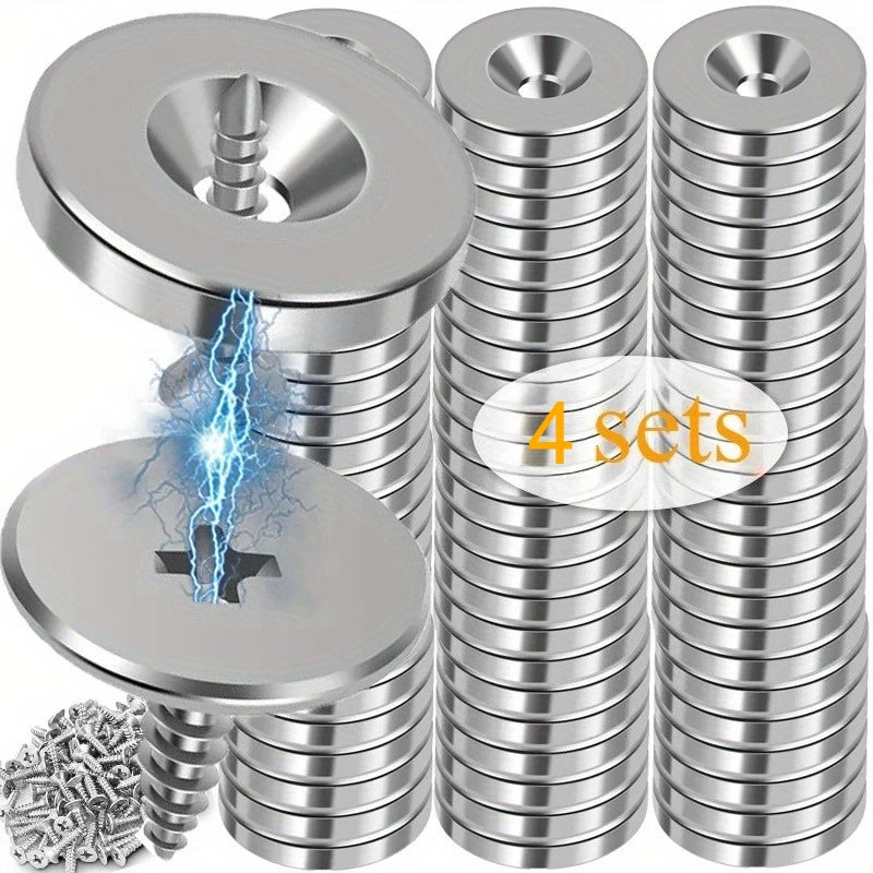 Round Metal Cabinet Door Magnetic Catches – 4/6 Set with Screws Magnetic Door Catch Richie's