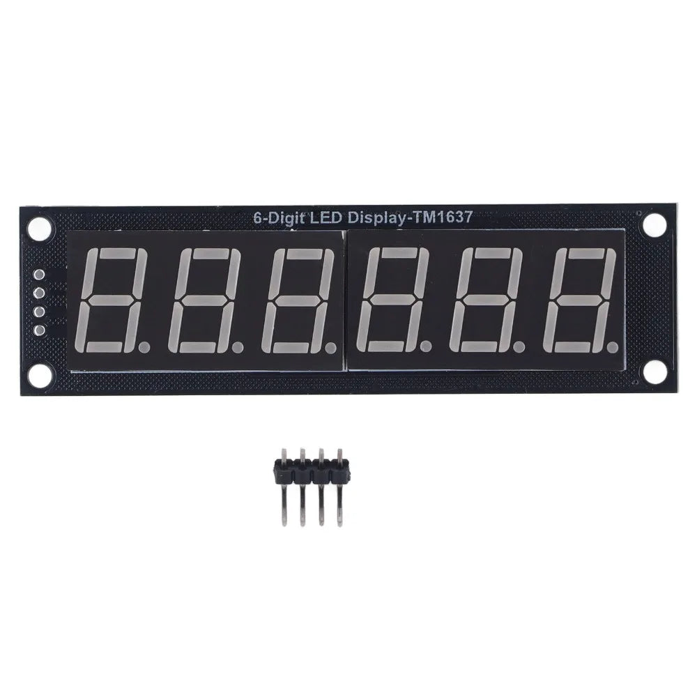 6-Digit 7-Segment Green LED Display Module TM1637 Driver IC LED Display Module Richie's
