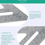 7" Aluminum Alloy Triangle Ruler – Woodworking Angle Tool Woodworking Angle Ruler Richie's