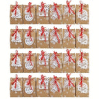 12 Christmas Kraft Paper Gift Bags with Tags & Ribbon Christmas Gift Bags Richie's