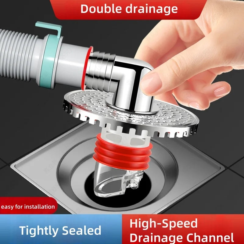 Washing Machine Floor Drain Tee Connector – Anti-Odor Adapter Floor Drain Adapter Richie's