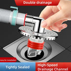 Washing Machine Floor Drain Tee Connector – Anti-Odor Adapter Floor Drain Adapter Richie's