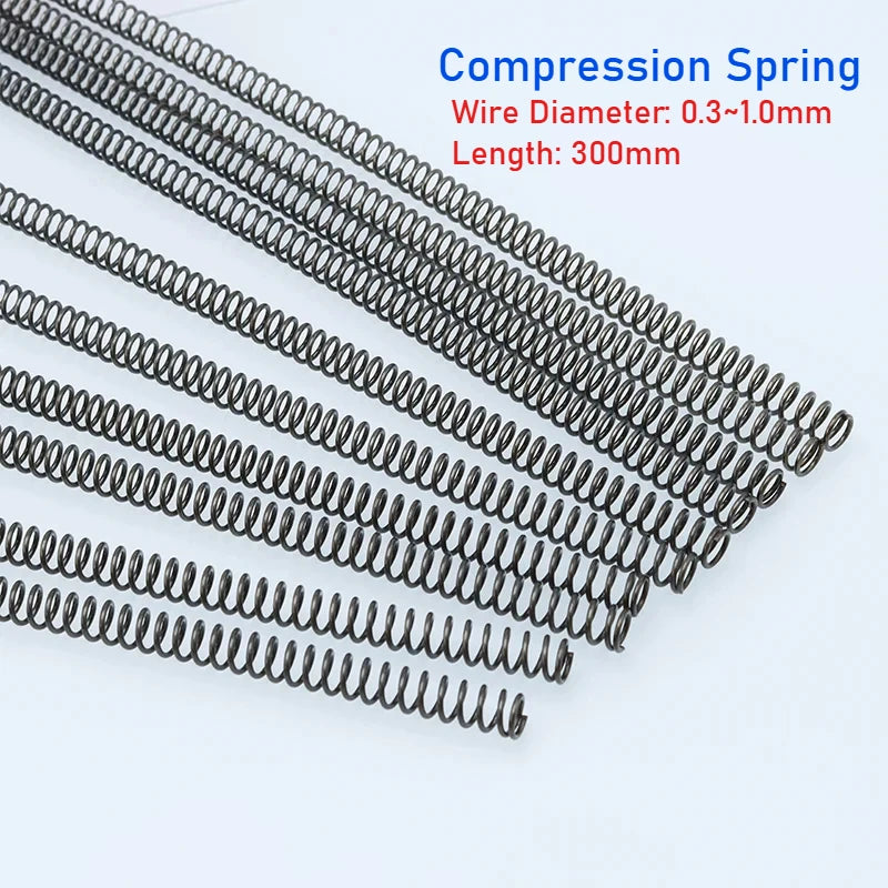 Steel Compression Springs 300mm | Wire Dia 0.3–1mm Helical Coil Compression Springs Richie's 0.8mm 300mm-1pcs 18mm