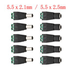 10Pcs DC 12V Solderless Screw Terminal Connectors 5.5x2.1/2.5mm DC Power Connector Richie's