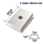 8-Pc T-Track Slider Set M6/M8 Aluminum Alloy Groove Fastener Clamp T-Track Slider Set Richie's Silver - M6 slider 8pcs
