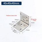 SUS304 Stainless Steel 90° Corner Bracket – Cabinet Furniture Brace Corner Bracket Richie's 40x40x40mm
