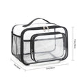 PVC Transparent Tote Bag – Waterproof Lunch & Travel Handbag Transparent Tote Bag Richie's Black