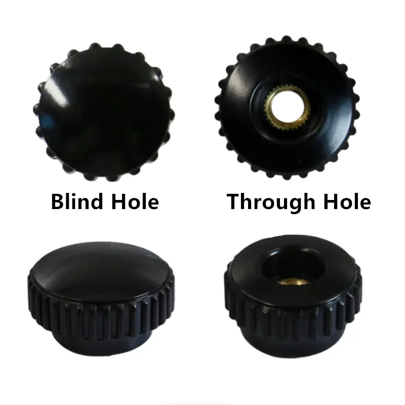 5pcs Knurled Plastic Adjustment Knobs M3–M8 with Brass Nut Insert Knurled Adjustment Knobs Richie's