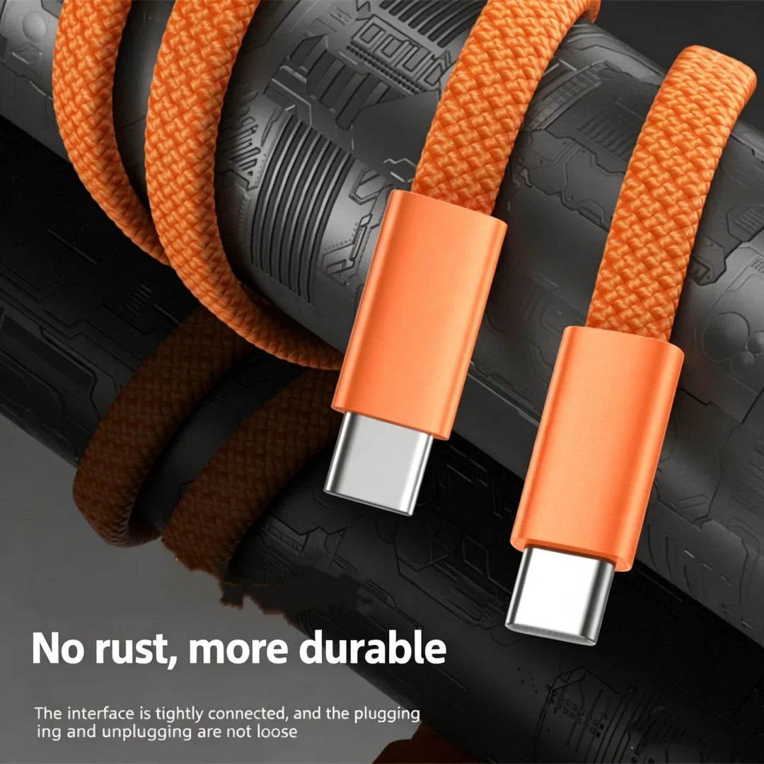 USB-C to USB-C Braided Cable 60W Fast Charging Data Sync USB-C Charging Cable Richie's