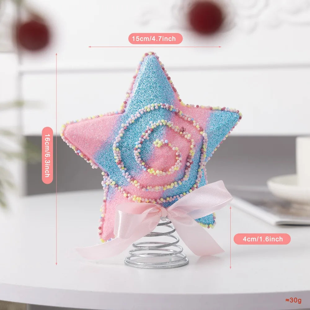 Candy Themed Christmas Tree Topper – Foam Lollipop & Star Christmas Tree Topper Richie's Style1