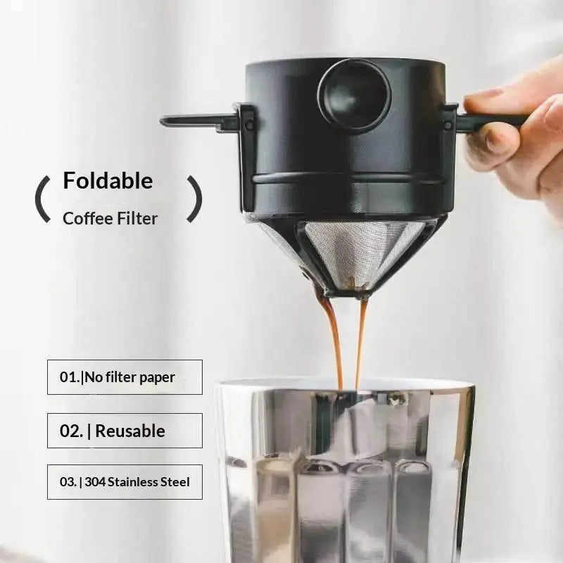 Portable Foldable Coffee Dripper – Reusable Mesh Filter Pour Over Coffee Dripper Richie's