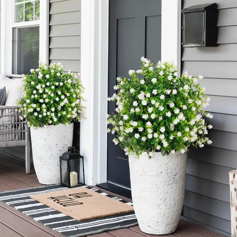 Artificial Eucalyptus Camellia Flower Garden Stake 45x32cm Artificial Garden Flower Richie's