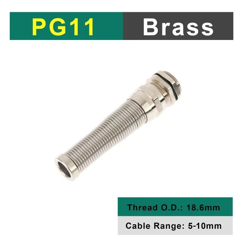 Nickel Plated Brass Cable Gland – Waterproof Strain Relief Cable Gland Richie's PG11x1.5 5-10mm