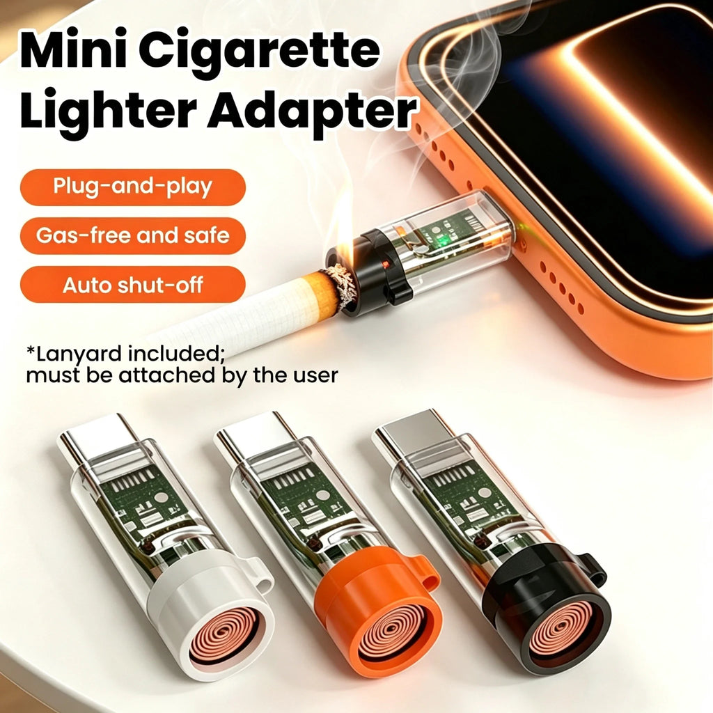 FUCHU USB-C Mini Portable Lighter Adapter – Auto Power-Off USB-C Lighter Adapter Richie's