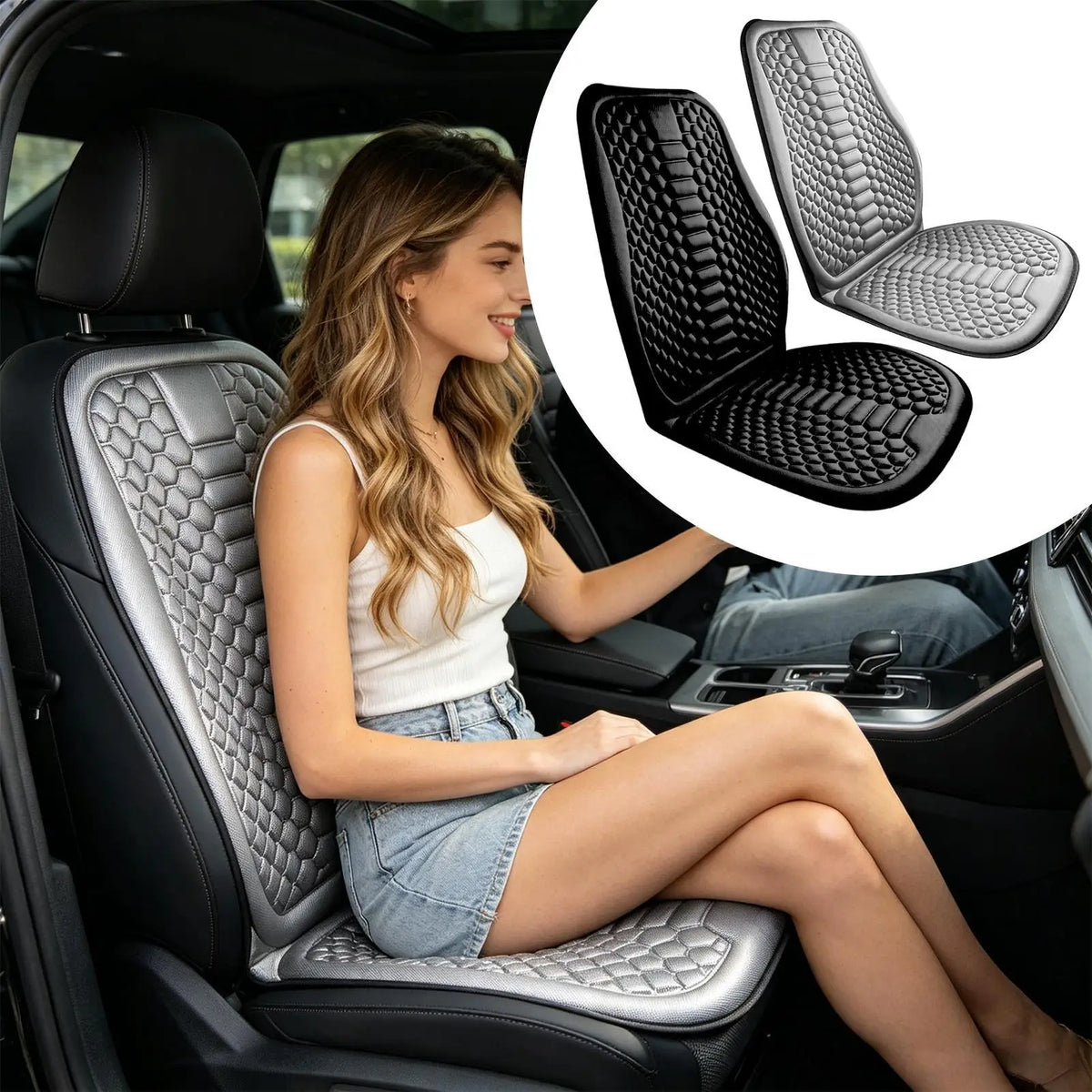 Ice Silk Cooling Car Seat Cushion – Breathable Cover Car Seat Cushion Richie's