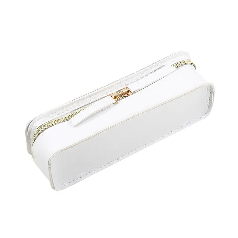 PU Leather Transparent Makeup Brush Bag | Cosmetic Storage Cosmetic Brush Bag Richie's White