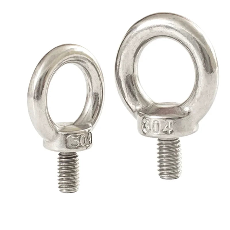 DIN580 304 Stainless Steel Eye Bolts M3–M12 Marine Lifting Screws Stainless Eye Bolt Richie's