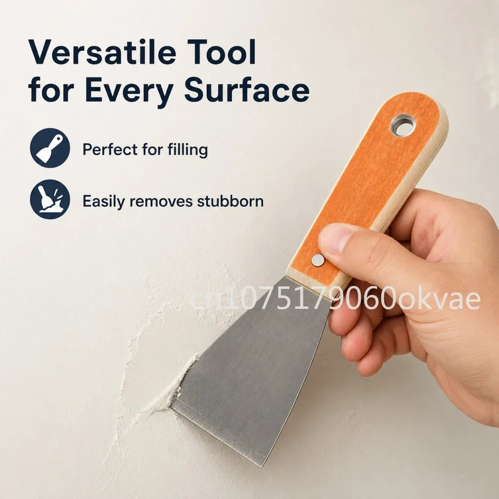 Carbon Steel Putty Knife Wood Handle 1–6 Inch | DIY Wall Tool Putty Knife Richie's