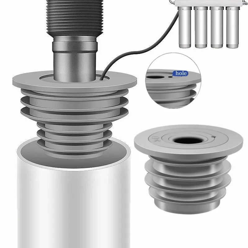 Silicone Floor Drain Sealing Ring – Anti-Odor Sewer Pipe Plug Drain Sealing Ring Richie's