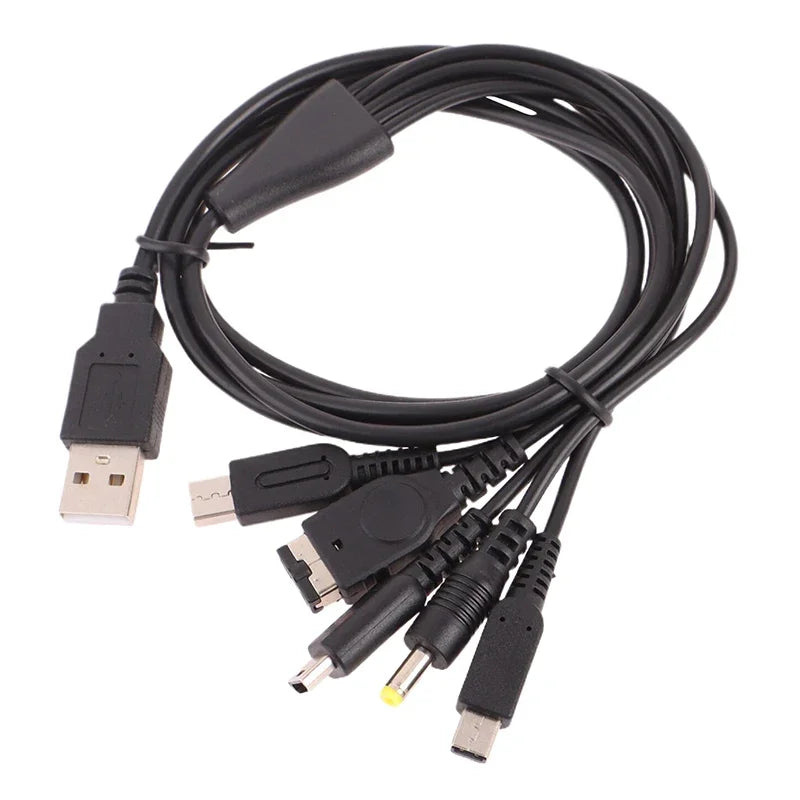 5-in-1 USB Charging Cable for 3DS, DSi, GBA SP, Wii U & PSP Game Console Charger Cable Richie's