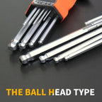 9-Piece Double-End L-Type Allen Hex Wrench Set – CR-V Steel Hex Wrench Set Richie's