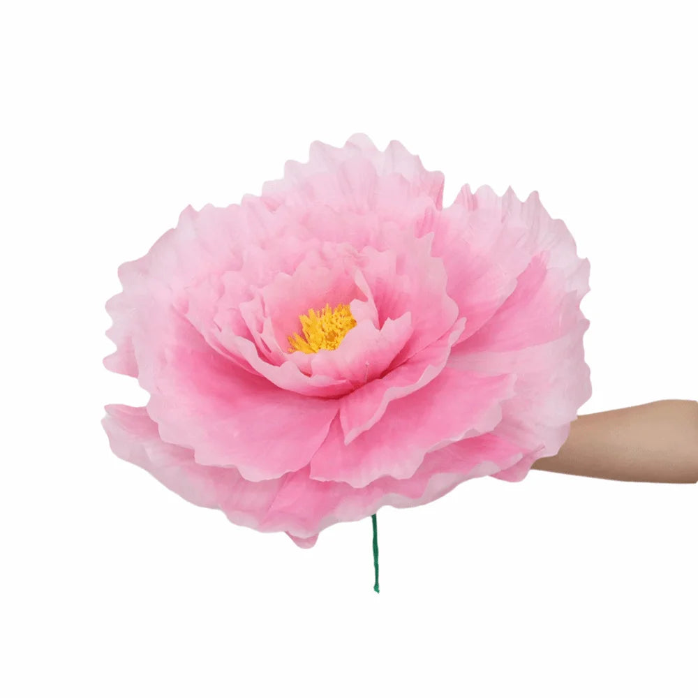 50cm Large Artificial Peony Flower Head – Silk Faux Bloom Decor Artificial Flower Decor Richie's Pink