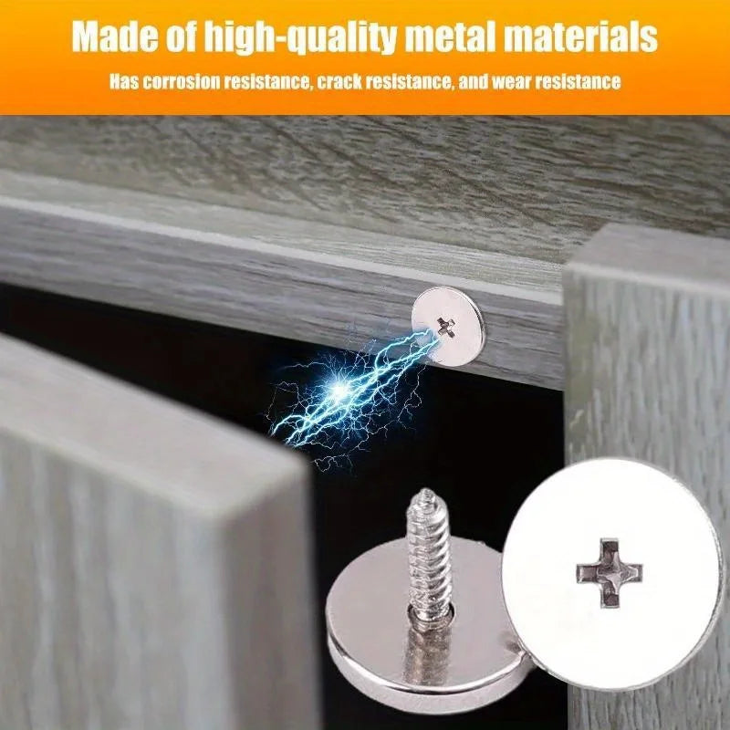 Round Metal Cabinet Door Magnetic Catches – 4/6 Set with Screws Magnetic Door Catch Richie's