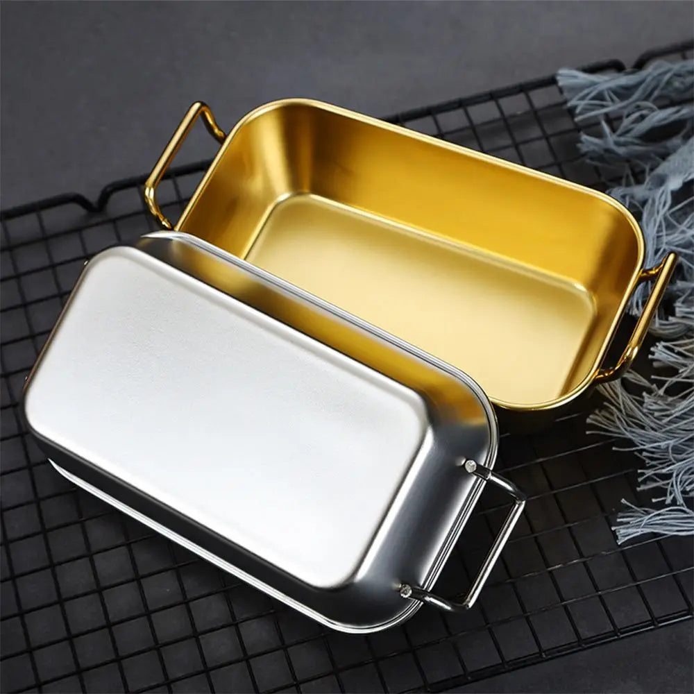 Stainless Steel Snack Basket – Fried Food Tray Silver & Gold Food Serving Basket Richie's
