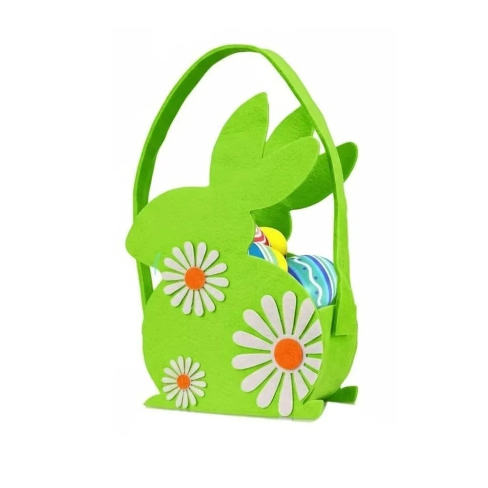 Felt Easter Bunny Candy Gift Bag with Handle | Party Basket Easter Gift Bag Richie's 2 5x5x5cm