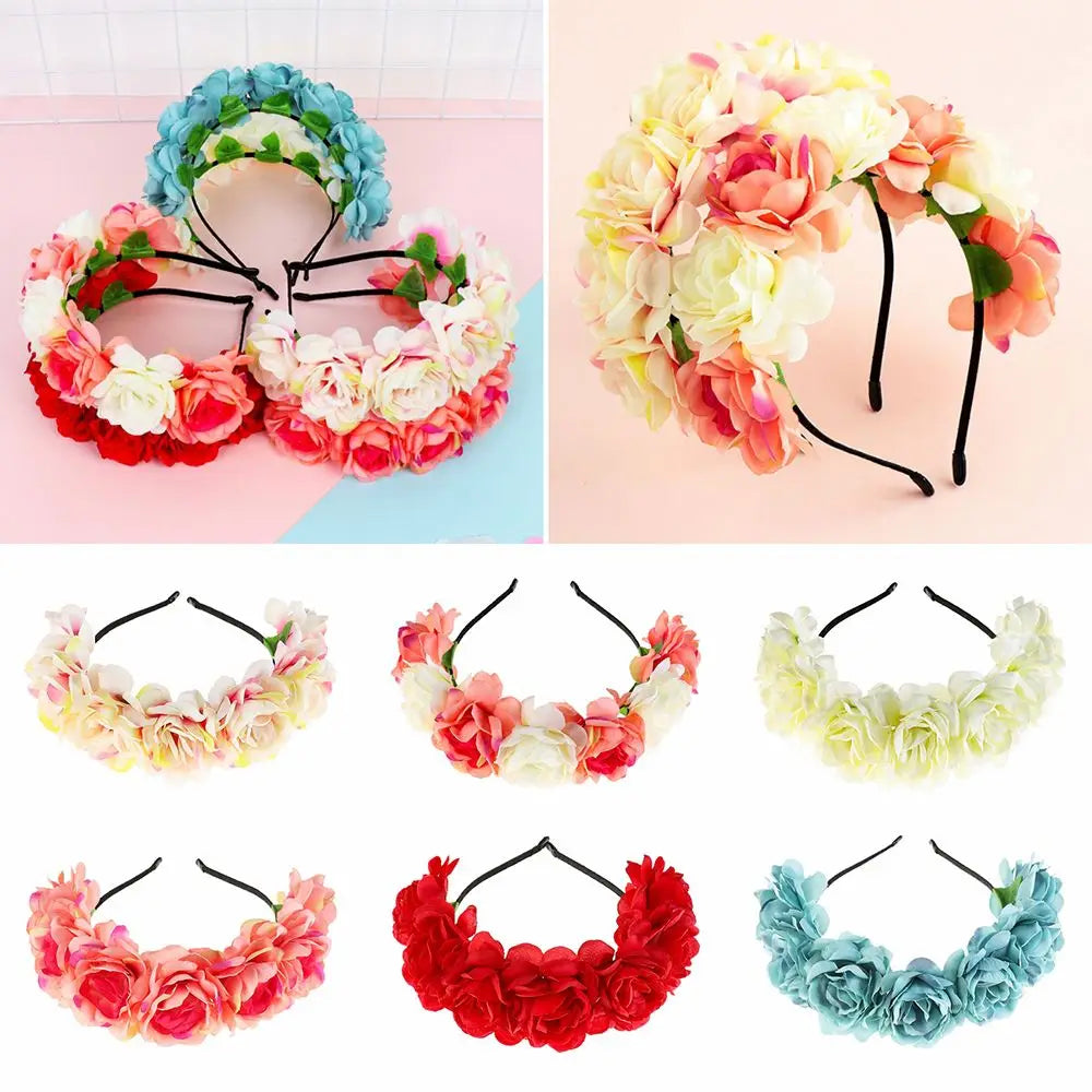 Women's Flower Headband Bridal Hair Hoop for Wedding & Party Flower Headband Richie's