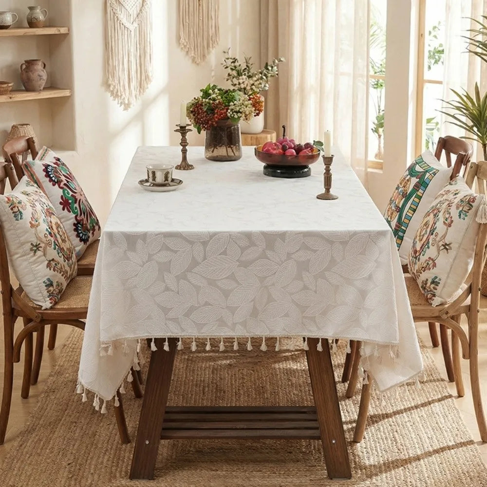 European Floral Embossed Tablecloth – Waterproof & Easy Clean Rectangular Tablecloth Richie's D
