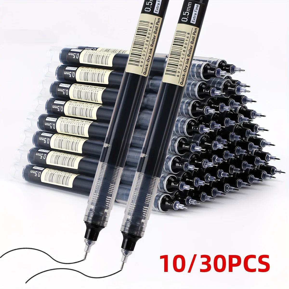 30-Pack Quick-Dry Gel Pens 0.5mm | Smooth Fast-Drying Ink Gel Pen Set Richie's
