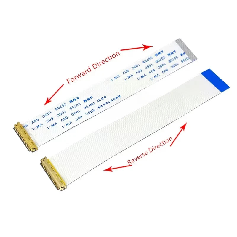 2PCS EDP 30/40-Pin 0.5mm Ribbon Cable AWM 20706 LCD Forward Reverse FFC Ribbon Cable Richie's