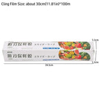 PE Sliding Cling Wrap Film 30x100m Roll with Built-In Cutter Food Cling Wrap Film Richie's
