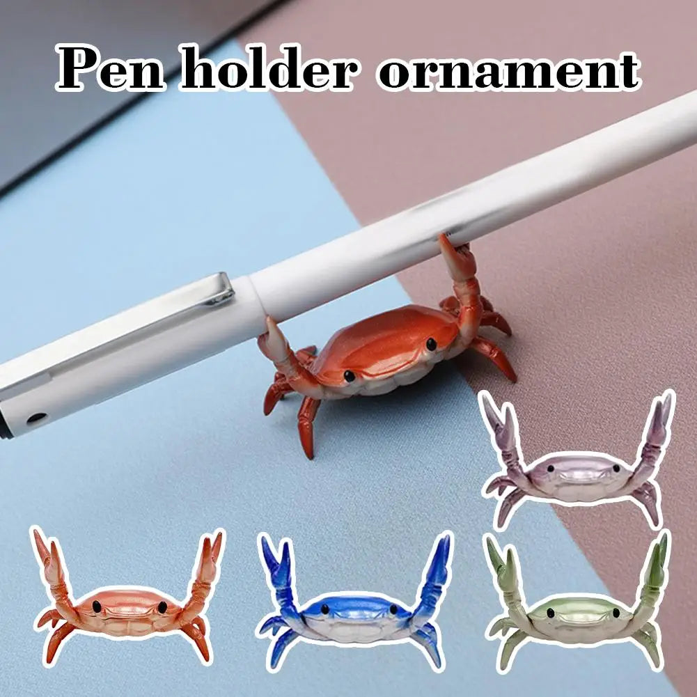 Funny Weightlifting Crab Pen Holder – Cute Desk Organizer Desk Pen Holder Richie's