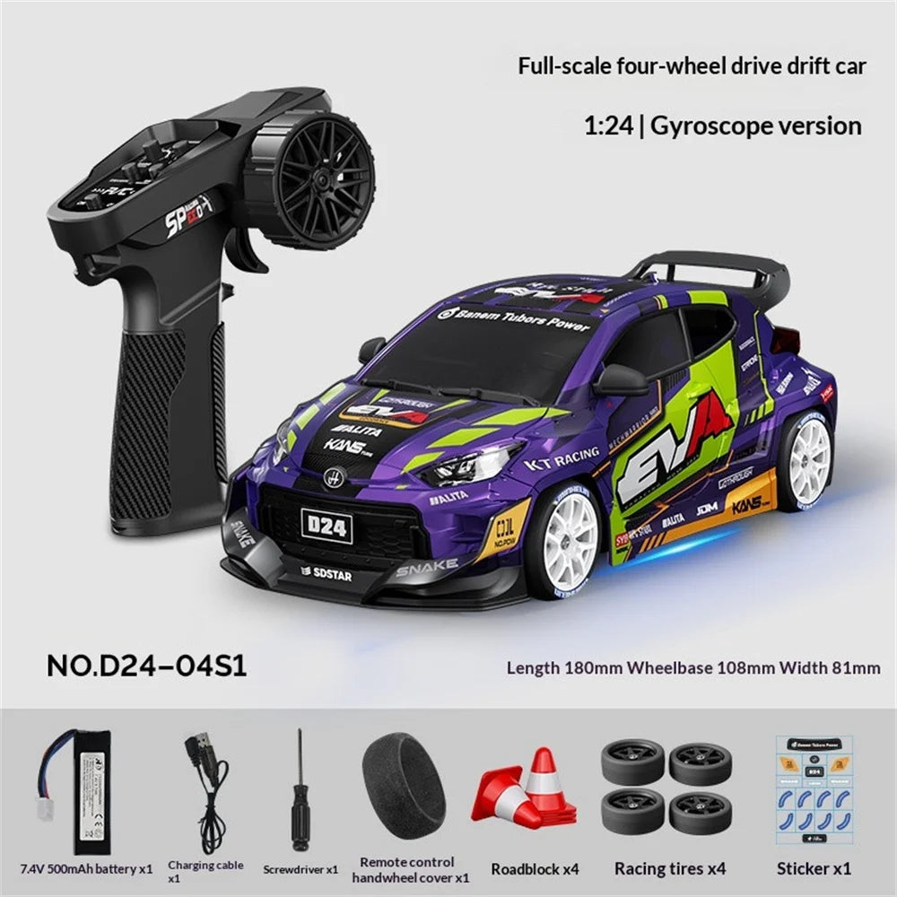 Hstar 1/24 4WD Drift RC Car Gyro 2.4G High-Speed Racing Model Drift RC Car Richie's 04S1