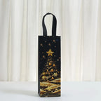 4 Pcs Christmas Wine Gift Bags – Black Gold Foil Bottle Bags Wine Gift Bags Richie's
