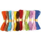 12Pcs Colorful Braided Paper Rope Twine for Gift Wrapping & DIY Craft Twine Set Richie's