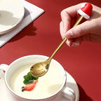 4pcs Christmas Doll Coffee Spoon Set | Stainless Steel Mixing Holiday Spoon Set Richie's