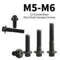 Grade 12.9 Carbon Steel Flange Torx Bolts M5 M6 Hex Screws Flange Torx Bolt Richie's 5PCS M6 x 43
