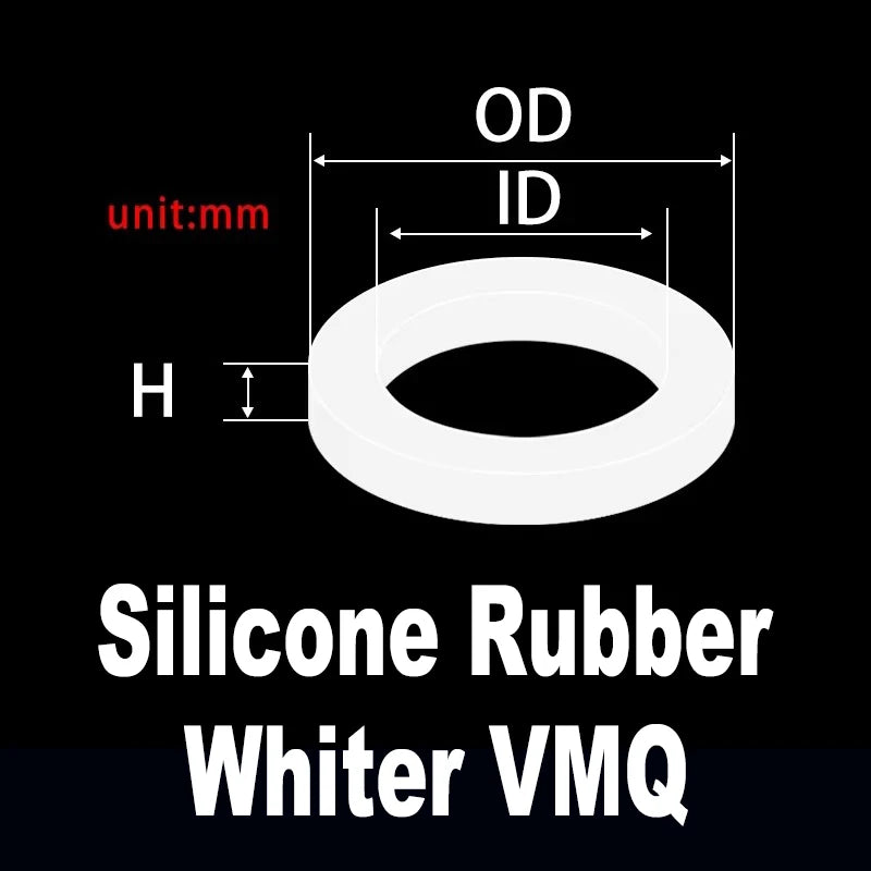 Rubber Flat Washer Gaskets NBR VMQ FKM EPDM M7–M15 H1.5mm Rubber Washer Gasket Richie's