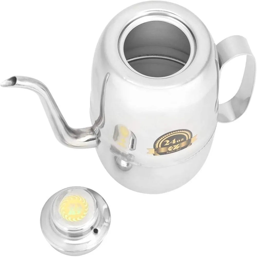 Stainless Steel Olive Oil Dispenser Bottle 24oz – Silver Oil Pot Oil Dispenser Bottle Richie's