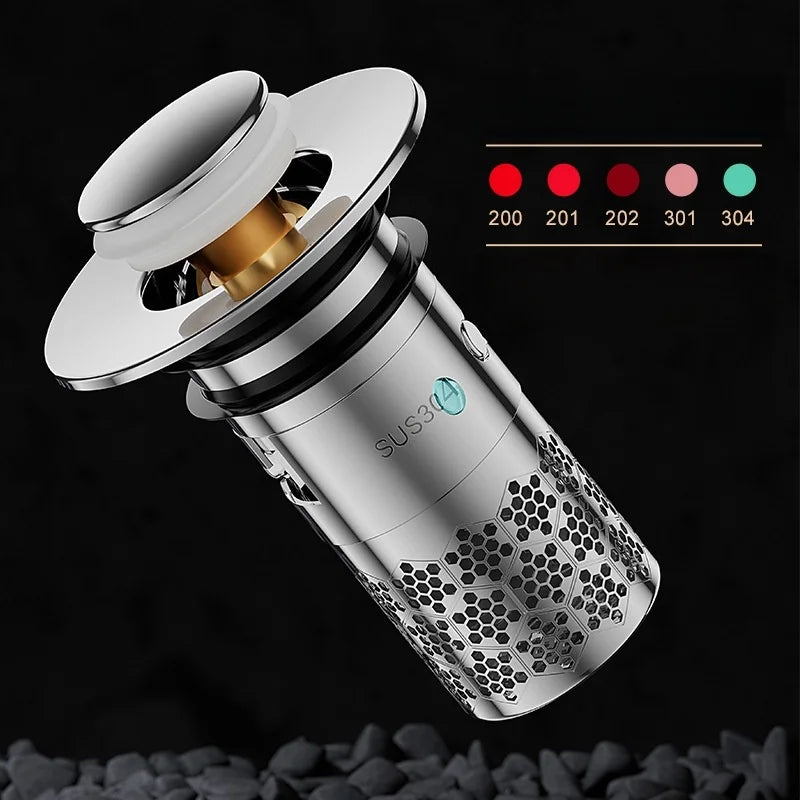 Stainless Steel Sink Drain Stopper & Hair Catcher Basket Sink Drain Stopper Richie's