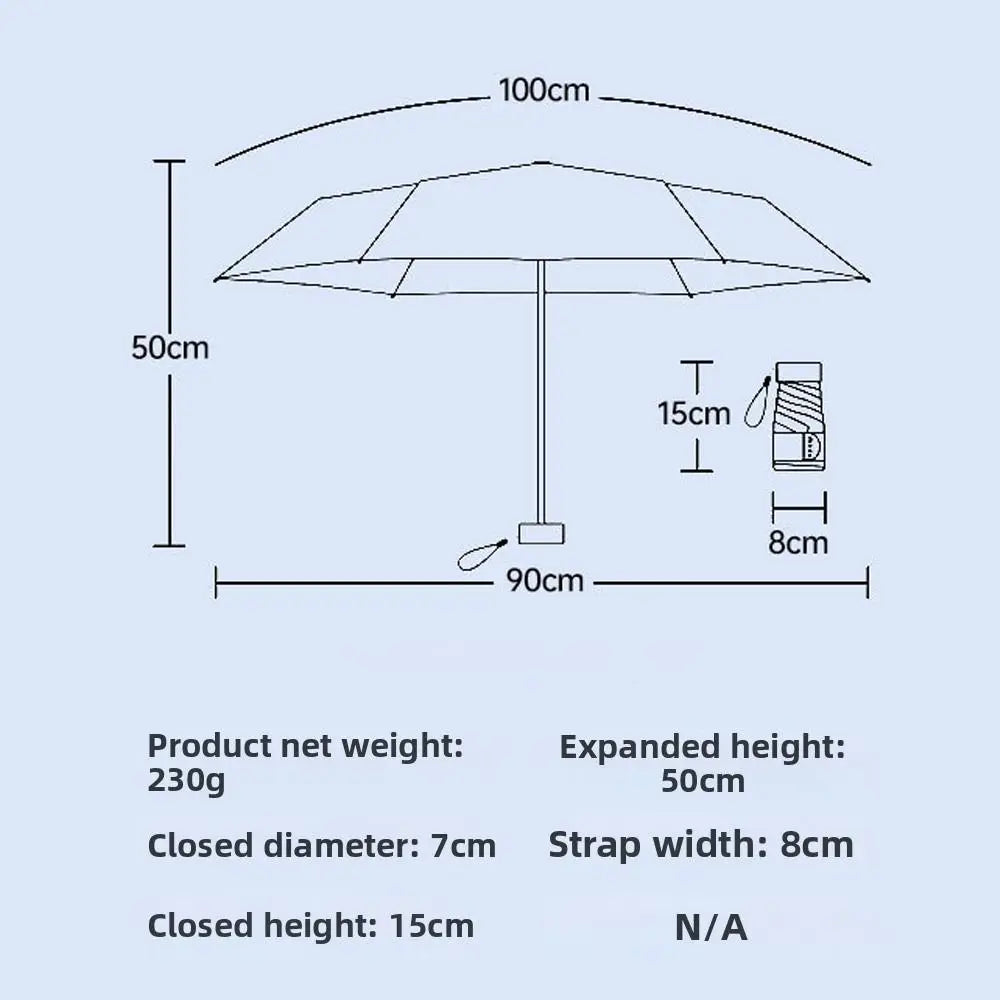 Portable Pocket UV Parasol – Sun & Rain Umbrella | Richie's Compact Travel Parasol Richie's