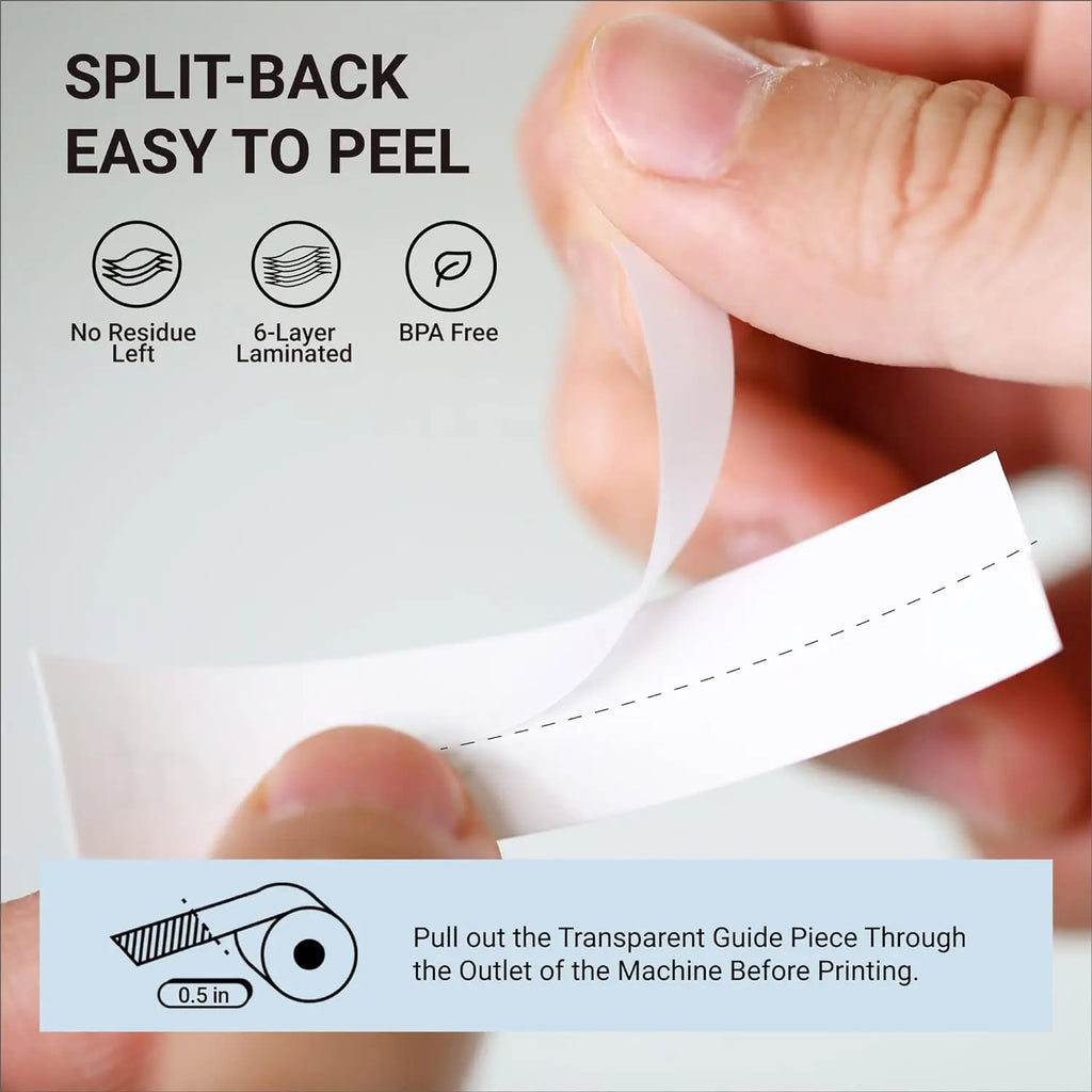 MAKEID Label Tape 9mm 12mm 16mm – White & Transparent Label Maker Tape Richie's