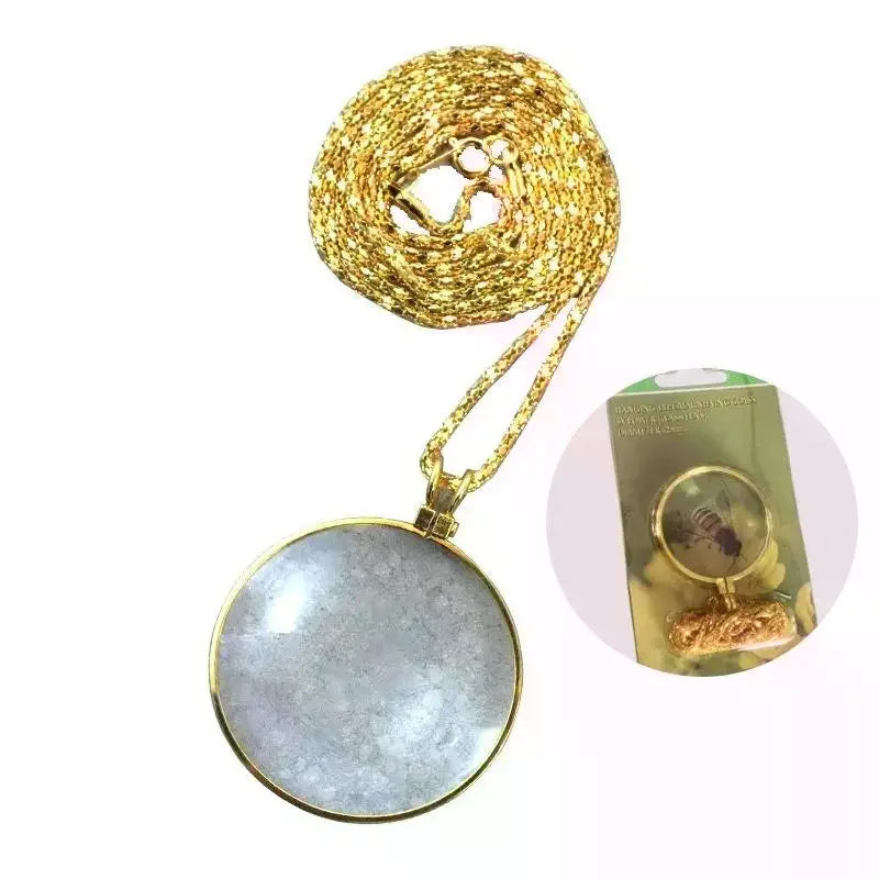 5X Magnifying Glass Necklace Pendant – Portable Monocle Pendant Magnifier Necklace Richie's
