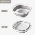 Foldable Bucket with Storage Basket – Multi-Size Collapsible Foldable Storage Bucket Richie's M 1pc