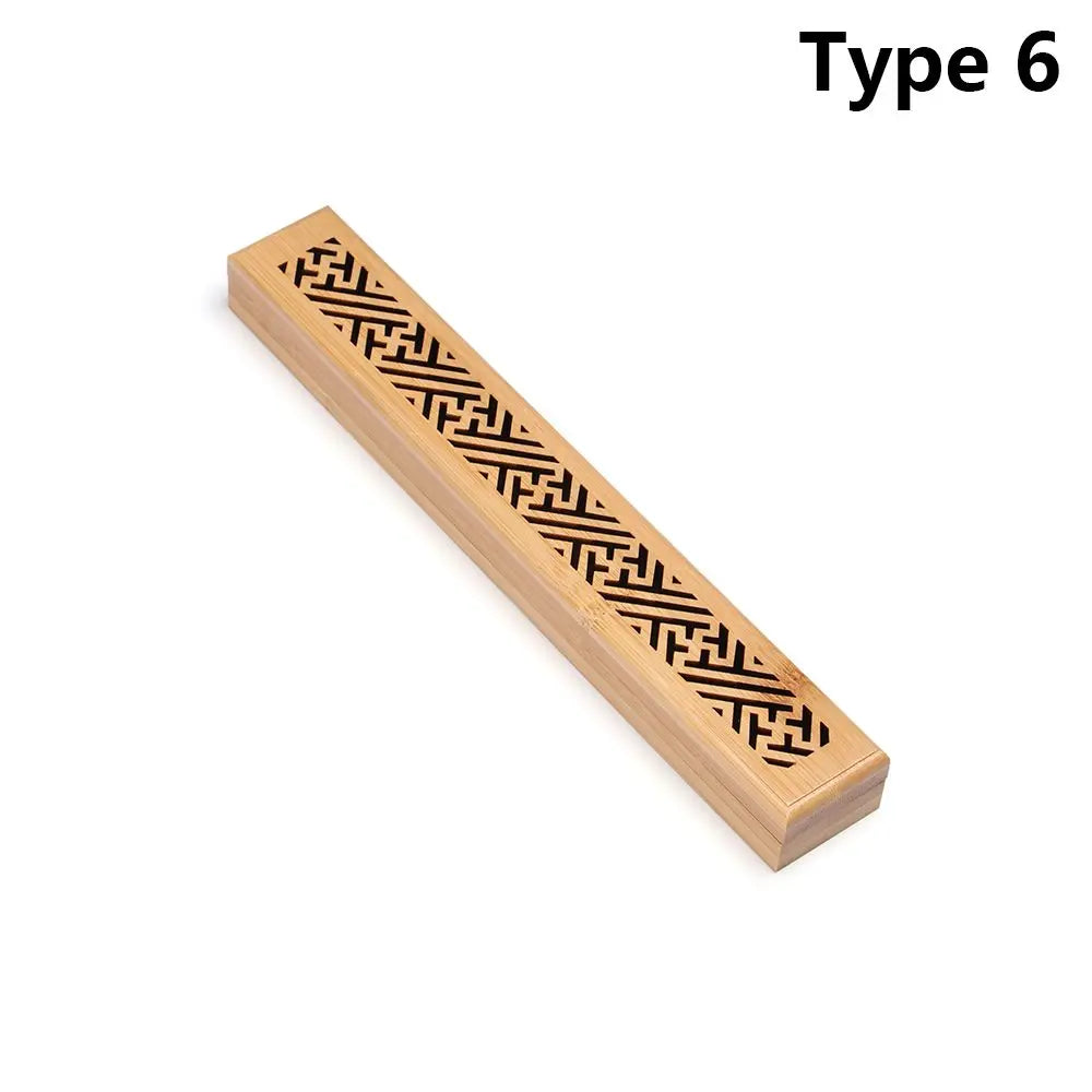 Wood Incense Holder Ash Catcher – Buddhist Home Décor Censer Incense Holder Richie's Type 6